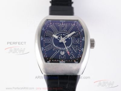 FM Factory Franck Muller Vanguard Black Face Black Rubber Strap 44 MM Automatic Watch